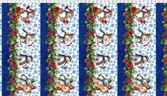 Snowman Winter Christmas Fabric Border By the Yard! In the Beginning Yenter