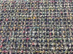 Zinc Textile Boucle Tweed Upholstery Fabric- Beaux / Boy Blue 0.85 yds Z474/04