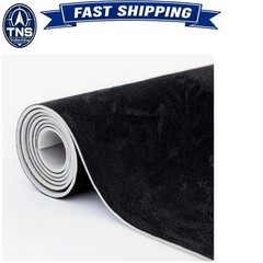 Suede Auto Headliner Fabric 122×60 inches Black foam backing for Car Truck SU…
