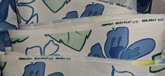 6yds BOLD Blue & Green Hawaiian Hibiscus Floral Fabric 60″ Wide NEW