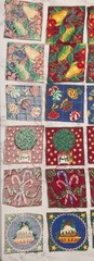 Fabric Pieces Christmas Holiday Cotton Squares Mixed Print Bundle Quilting 167pc