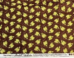 Vintage Lot of 3 Pieces Brown Print Sewing Fabric 6 Yards Total