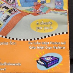Sew-In Computer Printer Fabric from June Tailor White 4-pack 8.5″ x 11″ JT-901