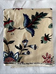 Vintage Waverly Lady Liberty Statue Legacy Decorator Floral Fabric 40″ L x 54″ W