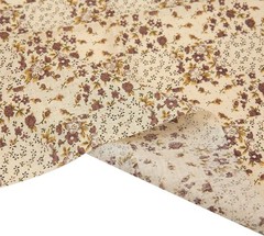 7-Piece Brown Floral Cotton Fabric – Perfect for Quilting & DIY Projects