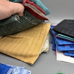 Large Lot Of Random Assorted Quilting Fabric