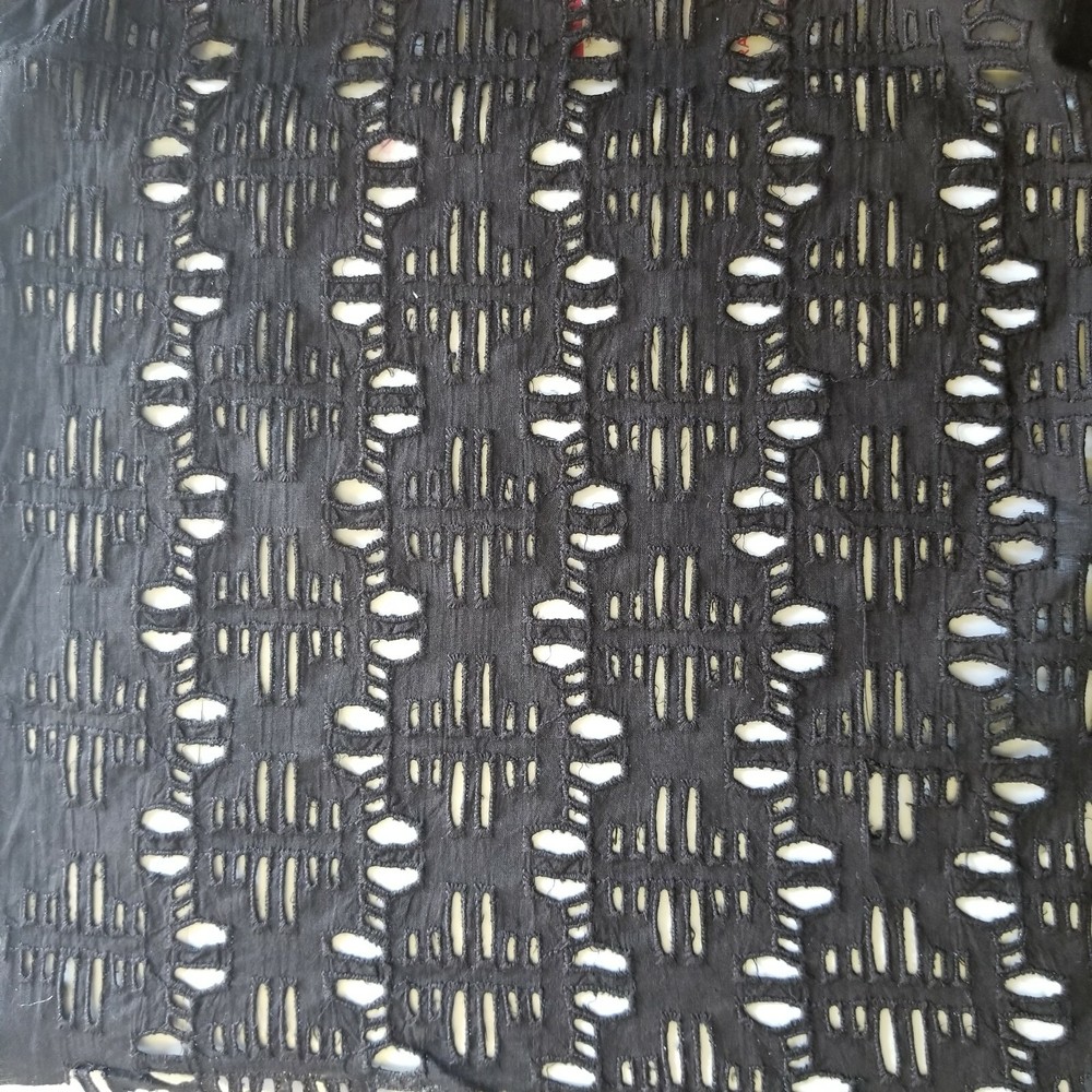 Black Cut-Work Cotton/Linen – Excellent for Gorgeous Summer Wear!
