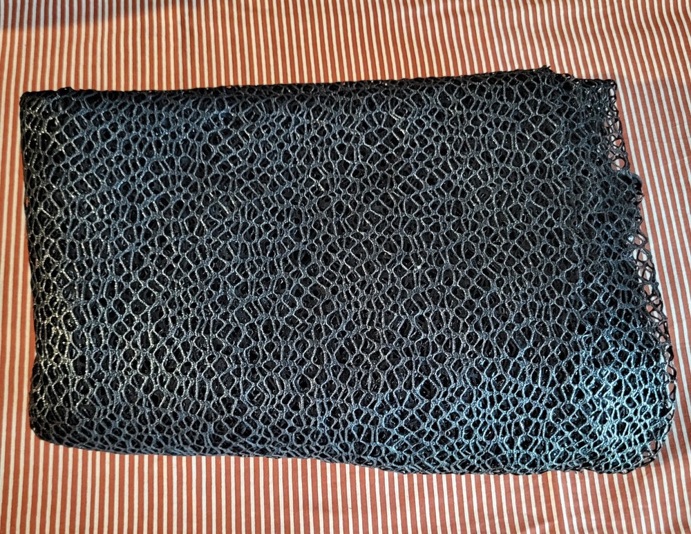 Irregular Designers Hollow Net Fabric – Silver/Black – Halloween, witch, JoAnn