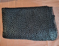 Irregular Designers Hollow Net Fabric – Silver/Black – Halloween, witch, JoAnn