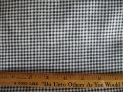 Black White Gingham Check Wavy The Kesslers for Concord Fabrics Cotton 44″W BTY