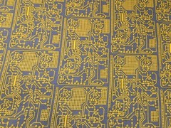Connecting Threads Fabric Mastermind Jenni Calo 1 Yd Yellow Computer Motherboard