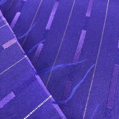 Purple Gold Stripe Blouse Lining Fabric By The Yard x 45” Nylon? Acetate?