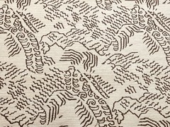 ABSTRACT TIBETAN INSPIRED UPHOLSTERY FABRIC MOURA IN CASHMERE 5.25 YARDS