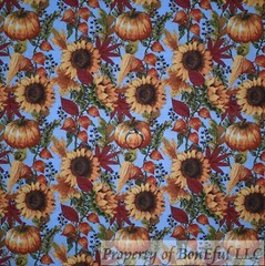 BonEful Fabric FQ Cotton Quilt Black Orange Pumpkin Face Witch Hat Glow Kid Star