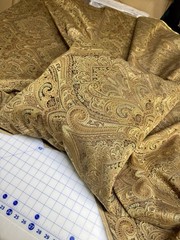Fabric By The Yard Brown and Gold Brocade Royal Victorian Tapestry Upholstery