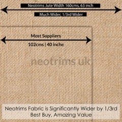 Natural Hessian Fabric Extra Wide 63” 160cm Jute Burlap, Upholstery Garden Craft