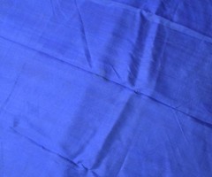 Sushila Vintage Blue Sari Remnant Scrap Multi-Purpose Pure Silk Craft Fabric