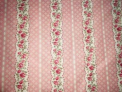 Pink Roses Floral Vintage Look Shabby Chic Apparel Quilting Cotton Fabric t1/1