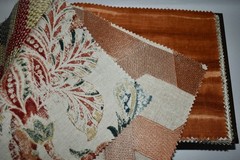 Big FABRIC SAMPLE BOOK Red Spice SEDONA Autumn 45pcs LOT Print Embroidery Woven