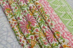 NO TARRIF CHARGES 100%✅ZK_164 Hand Block Floral Print 100%Cotton 5 Yard Fabric
