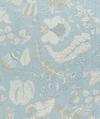 THIBAUT CURTAIN FABRIC DESIGN “Macbeth” 10.5 METRE AQUA 100% LINEN CHESTNUT HILL