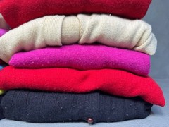 Lot of 14 100% Cashmere Sweaters Cutter Fabric Crafters Repurpose