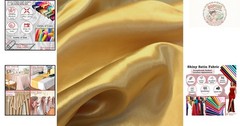 Soft and Shiny 60″ Satin Fabric in Rich Gold – Ideal for Bridal and Evening Wear