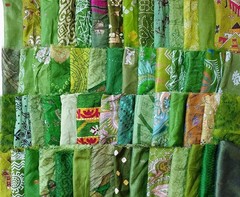 ABB Vintage Sari Silk Fabric Squares 15Pc for Craft & Junk Journal