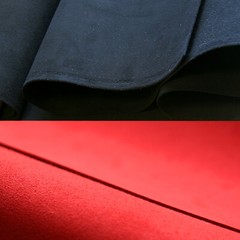 1.4MM HEAVY ULTRASUEDE CRAFT FAUX LEATHER POUCH BAG CHAPS CLOTH LABEL BLACK 54″W