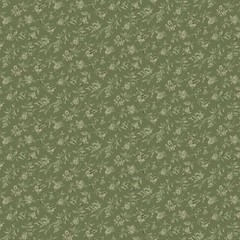 MARCUS FABRICS – Kathleen’s Story by Christine Schulte – Tossed Flowers – Jade
