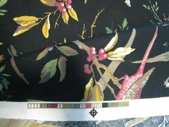 Vintage Thibaut Floral Birds floral Drapery Fabric 100% cotton 1999 NOS 56″ W