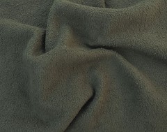 Olive Sherpa Knit Fleece Fabric By the Yard Cotton Blend 5/16 [Dog Bed, Jacket]