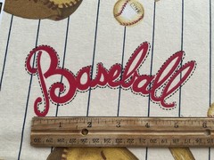 Fabric Baseball 44”x 36”By Cranston print work 378