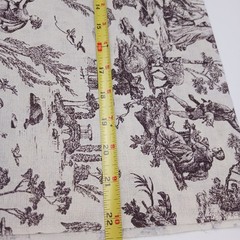 1 Yard Printed Cotton Fabric 44″ Lightweight Tan Dark Brown Antique Theme Angel