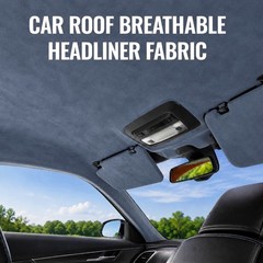 Headliner Fabric 108″ L x 60″ W Foam Backing for Car Truck RV SUV Boat Dark Blue