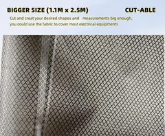 Faraday Fabric 43” x 98” Emf Protection Fabric, Military Grade RFID Shielding