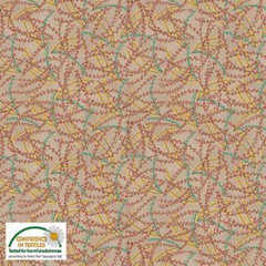 Stof Fillippa’s Line Lines & Oblong Dots Sand Cotton Fabric By The Yard
