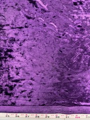 Samantha PURPLE Polyester Stretch Crushed Velvet Fabric by the Yard for Bows, T