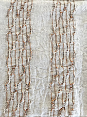 Oatmeal Linen Look Natural Browns NEW 45″ Wide Fabric Remnant ~ 2 and 2/3yds