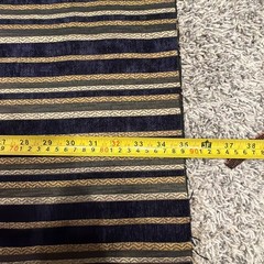 Heavy Jacquard Upholstery Fabric Striped Navy/Gold/Cream 60”x35”