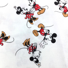 Disney Fabric White Mickey Minnie Scattered Allover Springs Creative – 2.5 Yards