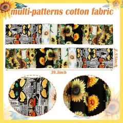 Hosuly 40 Pcs Sunflower Fabric Fall Jelly Fabric for Quilting Patchwork Roll …