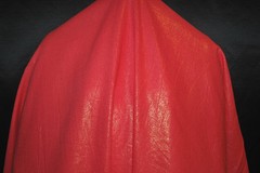 Linen Rayon Foggy Foil Allover woven fabric Beautiful shiny Gold on Coral