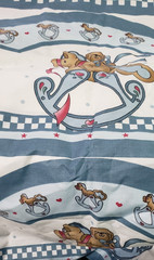 Daisy Kingdom Rocking Horse Vintage Nursery Cotton Sewing Fabric 110 x 46 in