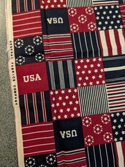 2 Yard Lot Vintage General Fabrics Co Americana Cotton Coordinated Fabric