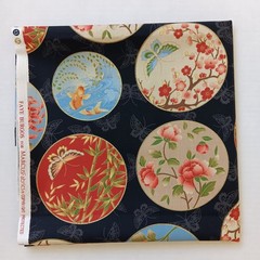 Marcus Fabrics Faye Burgos Japanese Temari Circles Cotton Fabric 35″ x 44″