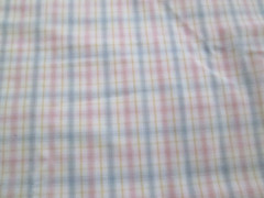 Vintage Lightweight Pastel Plaid Stripe Fabric, 45″ W x 1 Yard Length