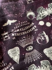 Mystical Ouija Board Skull Gothic Purple Cotton Flannel Fabric 2 34’’Yd 43’’W