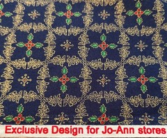 Exclusive Design For Jo-Ann Fabrics Gold & Green Leaves w/ Red Berries 36” x 43”