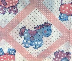 Pink Animals Nursery Polka Dot Children’s Theme Cotton Fabric BTHalfY 345